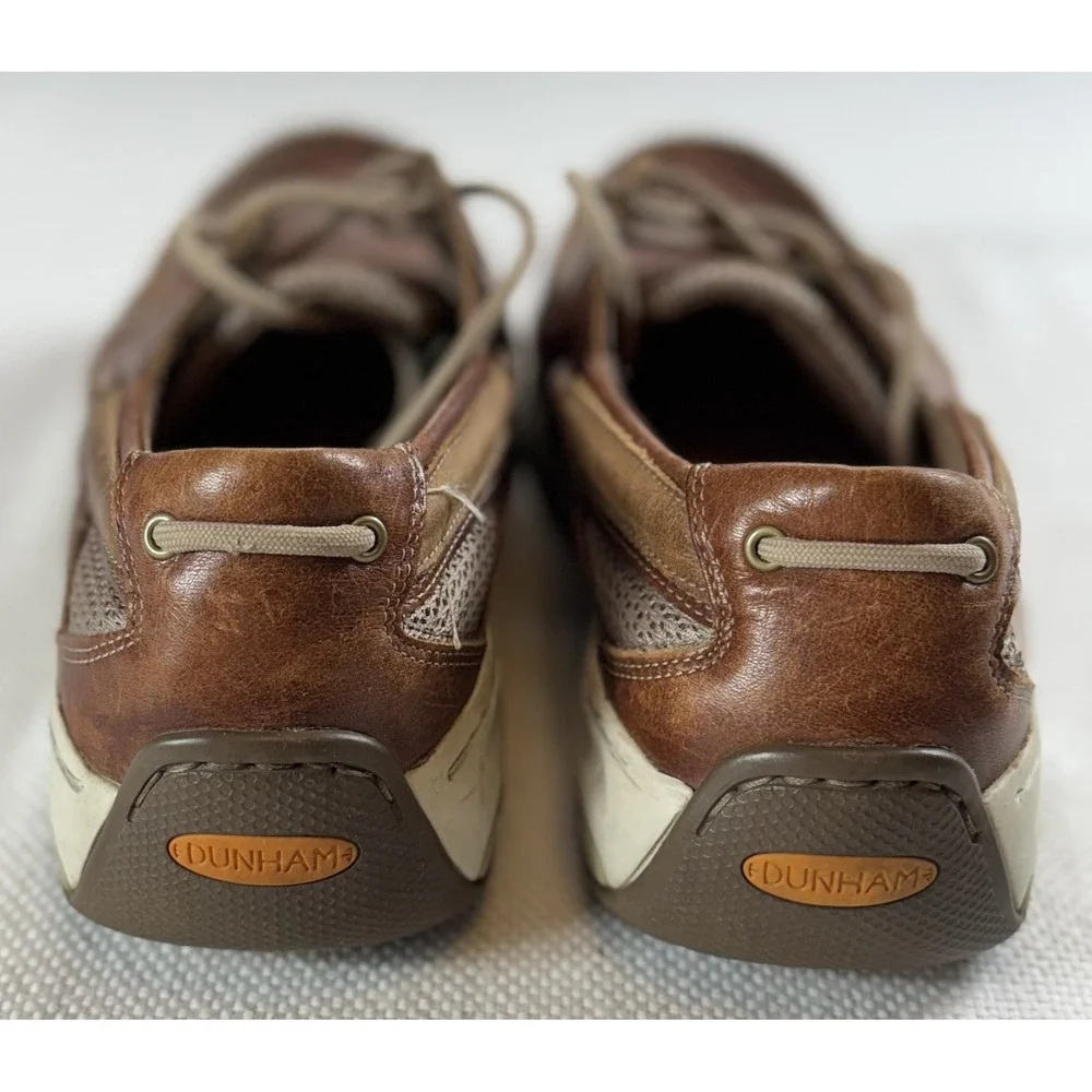 Dunham Shoes Mens Size 11.5 D Brown Leather Boat Style Walking‎ Comfort Rollbar